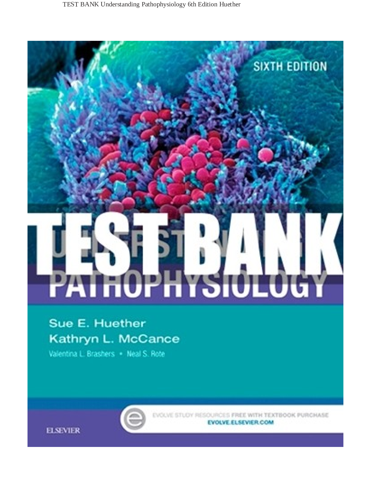 Preview of TEST BANK Understanding Pathophysiology 6th Edition Huether